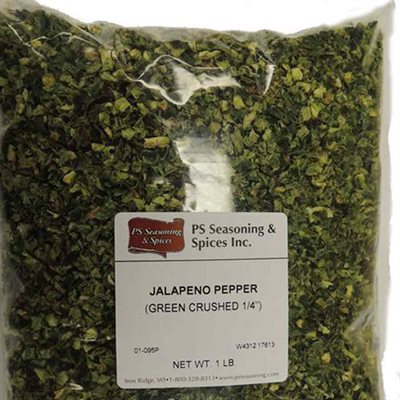 Jalapeno Pepper - Crushed, 1/4” pieces (454 g)