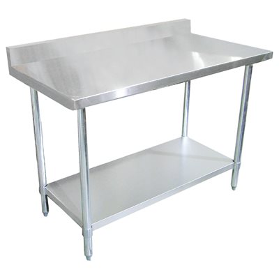 Stainless Steel Work Table - with 4" Backsplash (30" x 60")