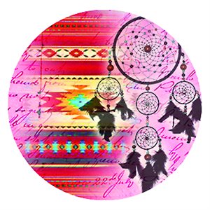 CAB19 - 1'', Assorted Patterns With Dream Catcher - Style 2