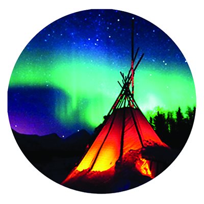 CAB26 - 1'', Tipi With Northern Lights - Style 2