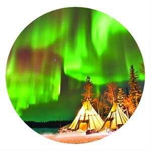 CAB28 - 1'', Tipi With Northern Lights - Style 4