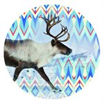 CAB65 - 1", Elk With Blue Background