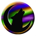 CAB72 - 1", Wolf Howling - Style 3