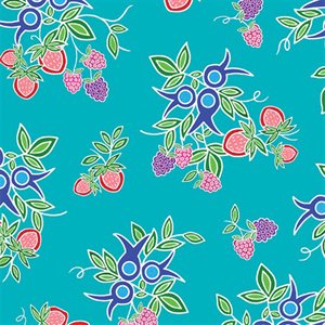 Fabric 13 Moons Berry Fast - Turquoise