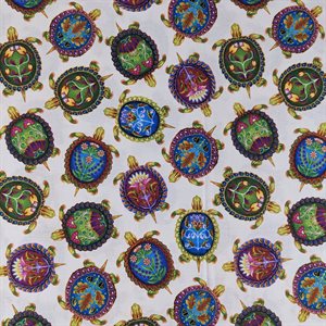 Fabric - Indigenous Turtles #31000 - Cream