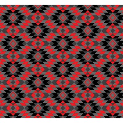 Kilim Pattern - Black/Red