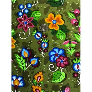 Fabric - Native Floral (Sg#3) - Khaki