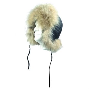 Fur Hat Black W/ Lynx Fur
