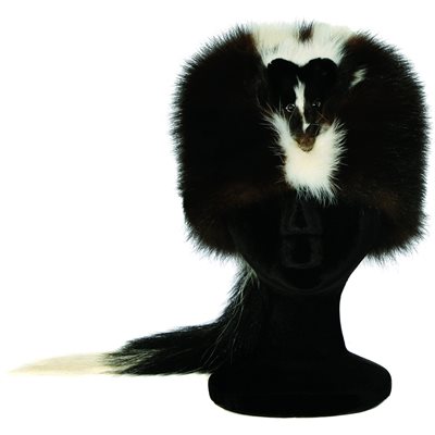 Fur Hat - Skunk - Davey Craock Style - L