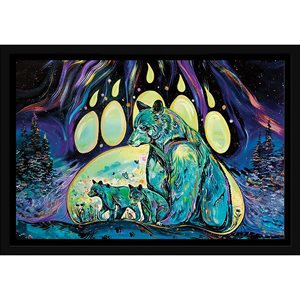Framed Plaque - Aurora Borealis Bears (8X10)