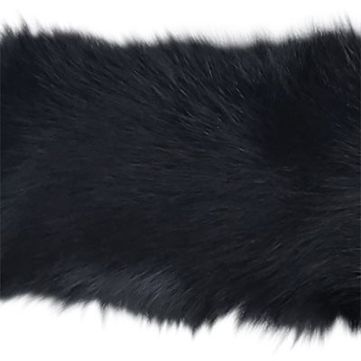 Black Fox Fur Strips