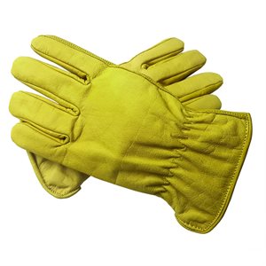 Buffalo Leather Gloves - Tan, Unlined