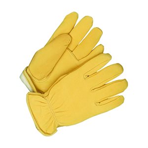 Deerskin Leather Gloves  - Men's, Tan, Lined