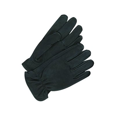 Deerskin Leather Gloves - Men's, Black, Unlined (Medium)