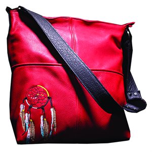 Bucket Bag W/ Dream Catcher - Red