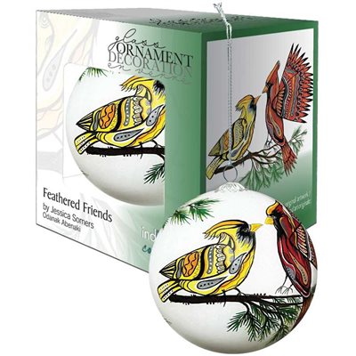 Glass Ornament - Feathered Friends