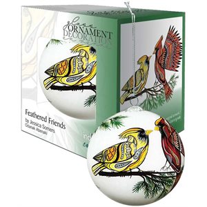 Glass Ornament - Feathered Friends