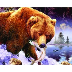 Diamond Painting Kit 30 x 40 - Bear Hunt
