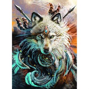 Diamond Painting Kit 30 x 40 -  Wolf Warrior