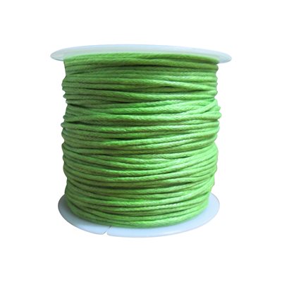 Cotton Wax Cord - Light Green (1 mm)