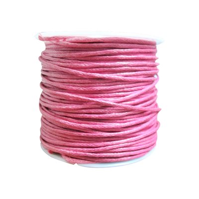 Cotton Wax Cord - Neon Pink (1 mm)