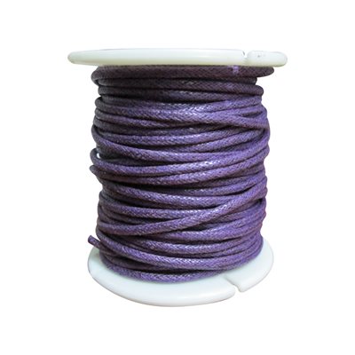 Cotton Wax Cord - Purple (2 mm)