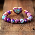 Bracelets - Purple Jasper Heart 