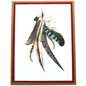 Handmade Card - Feathers
