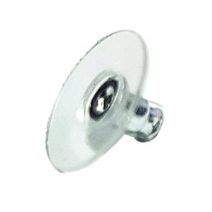 Earring Backing - Platic/Silver (100 per Package)