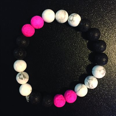 Lava Bracelets - Pink, Black & White