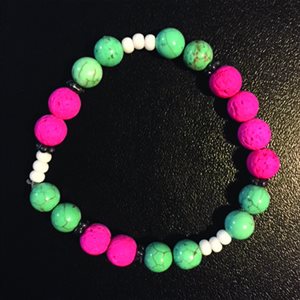 Lava Bracelets - Pink & Turquoise
