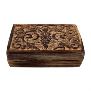 Carved Wooden Box - Earth Goddesss (6"x4")