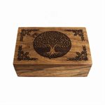 Carved Wooden Box - Tree Of Life (6"x4")