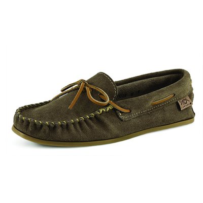 Mens Suede Moccasins With Sole - Smoke - M12