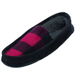 Mens Moccasins, Lined Suede (with Plaid)