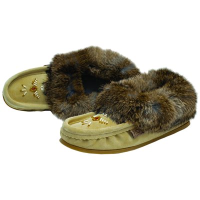 Moccasins With Sole - Moose Tan Suede (Ladies 11)
