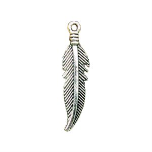 Silver Feather- Double Sided  (10 Pieces)