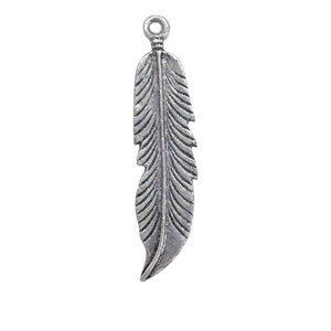 Pendants - Antique Silver Feather