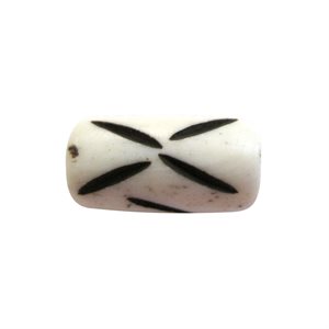 0.5" Carved Bone Hair Pipe #2176 - White (25 Pieces)