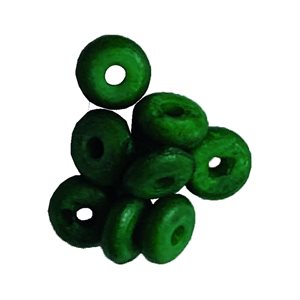 Bone Tyre Beads - Green, 4mm (100 Pieces)