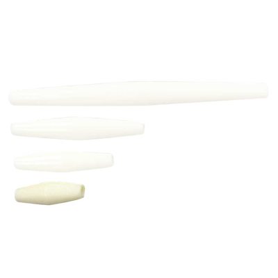 Plastic Hair Pipes - White (1")