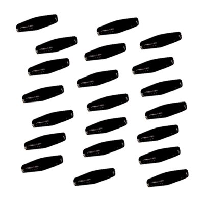 Plastic Hair Pipes - Black (1")