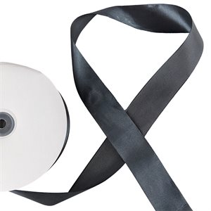 Satin Ribbon 1.5" - Dark Grey - 100 Meters/Roll