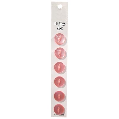 Slimline 2 Hole Buttons - Light Pink (Size 22)