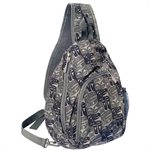 Sling Bag - Thunderbird and Whale Pattern - Black