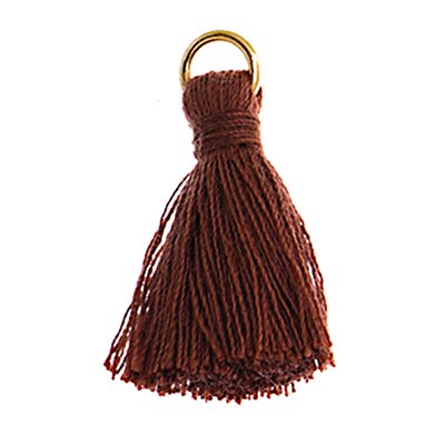 Poly Cotton Tassels (10 Pieces) 1" Brown